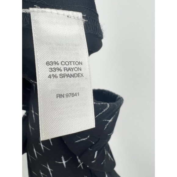 J. Jill Cotton Blend Cropped Trousers Black and White Pants Women's Size 8 - Picture 5 of 6